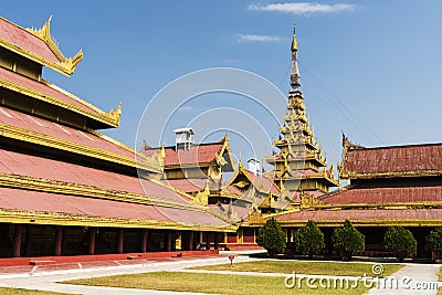 Mandalay Palace in Myanmar Stock Photo