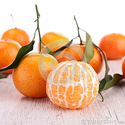 Mandarin fruit or tangerine Stock Photo