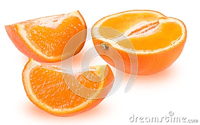 Mandarin or Mineola on white background Stock Photo