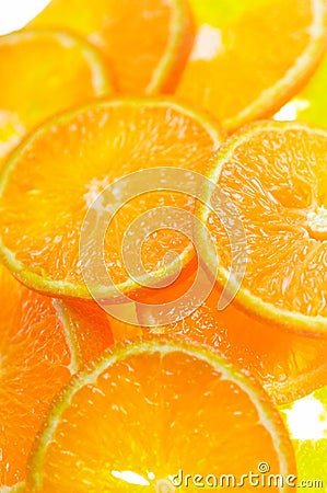 Mandarin slice Stock Photo
