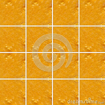 Mandarin smoothie texture inside square shapes Stock Photo