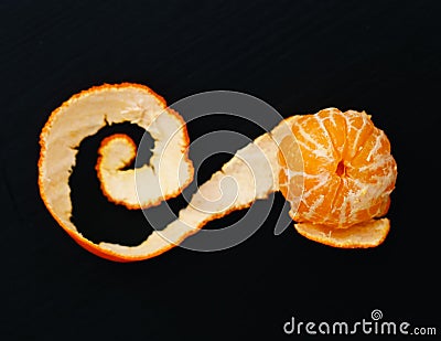 Mandarin on the table Stock Photo