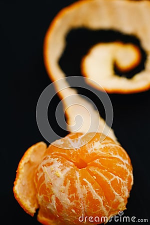 Mandarin on the table Stock Photo