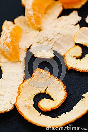 Mandarin on the table Stock Photo