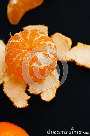 Mandarin on the table Stock Photo