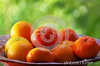 Mandarins Tangerines Closeup Stock Photo