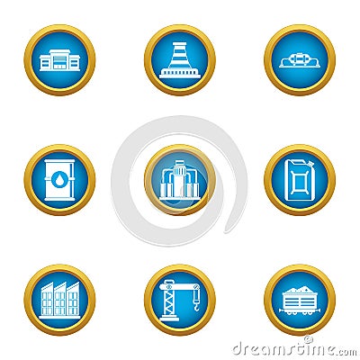 Mandate icons set, flat style Vector Illustration