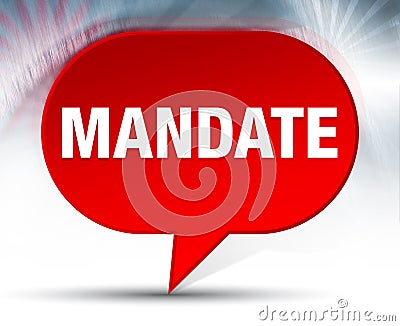 Mandate Red Bubble Background Stock Photo