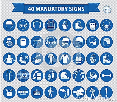 Mandatory signs Stock Photo