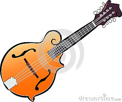 Mandolin Cartoon Illustration