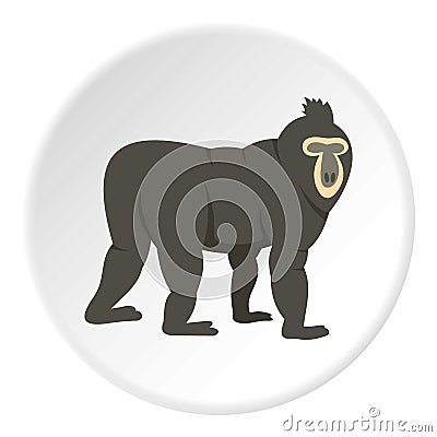 Mandrill icon circle Vector Illustration