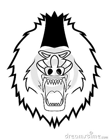 Mandrill Vector Illustration