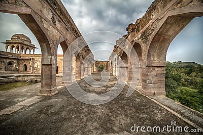 Baz bahadur Mahal Mandu Stock Photo