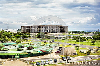 Mane Garrincha Stadium in Brasilia, Capital of Brazil Editorial Stock Photo