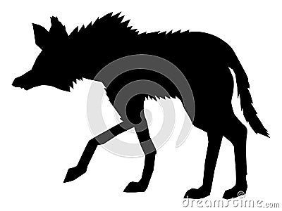 Maned wolf, side view Stock Photo