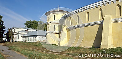 Manege building and palace in Trostyanets Stock Photo