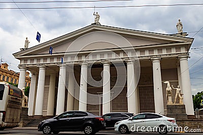 The Manege is a former riding hall for the Imperial Horse Guards fronting in Saint Petersburg, Russia Editorial Stock Photo