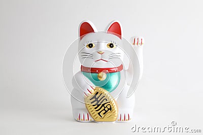 Maneki-neko white Stock Photo