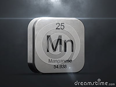 Manganese element from the periodic table Stock Photo