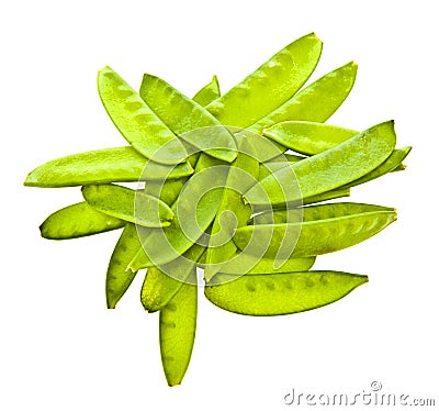 Mange Tout (Snow peas) pods Stock Photo