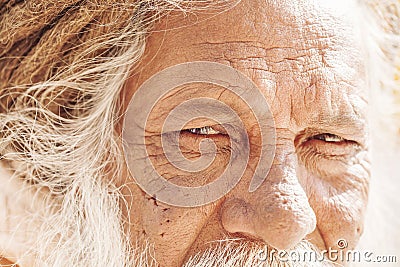 Mango Baba Sadhu holy man in Puskar city Editorial Stock Photo