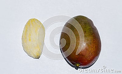 Mango fruit and seed Stock Photo
