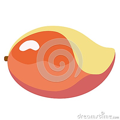 Mango flat simple illustration Vector Illustration