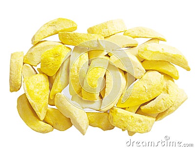 Mango freeze dry on white background Stock Photo
