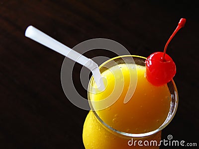Mango juice beverage Stock Photo