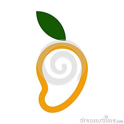 This is a mango logo with a minimalist style Vector Illustration