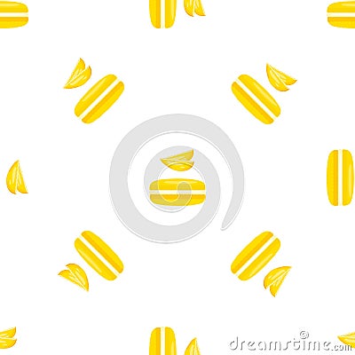 Mango macaroon pattern seamless vector Vector Illustration