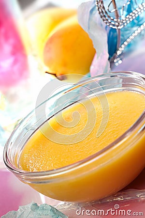 Mango Pudding Stock Photo