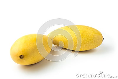 Mango ripe fresh fruit. Isolated on a white background and clipping path Stock Photo