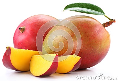 Mango with slices Stock Photo