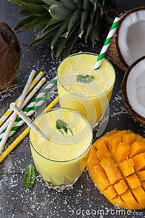 Mango Smoothie / Lassi Stock Photo