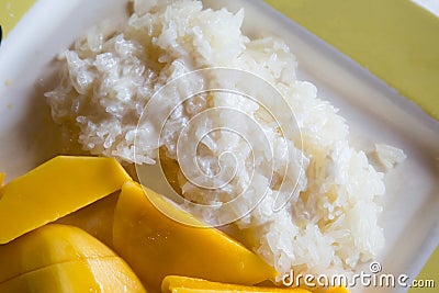 Mango Sticky Rice Stock Photo