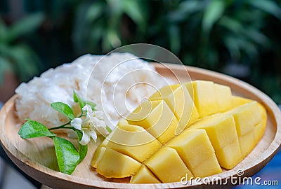 Mango and sticky rice Stock Photo