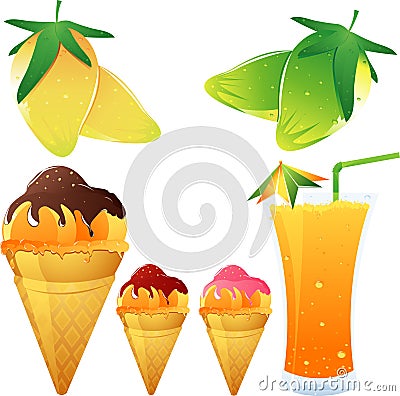 Mango theme Vector Illustration