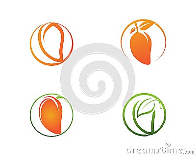 Manggo vector logo icon Vector Illustration