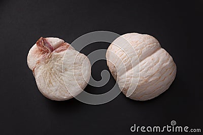 Mangosteen Queen of Fruit Vacuum Freeze Dried Crispy Snack Stock Photo