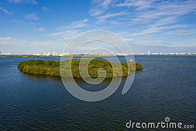 Mangrove islands Miami Biscayne Bay Stock Photo