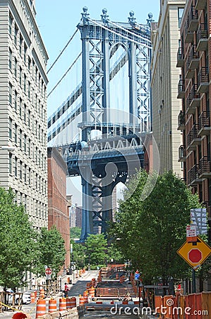 Manhattan Bridge, New York City Editorial Stock Photo
