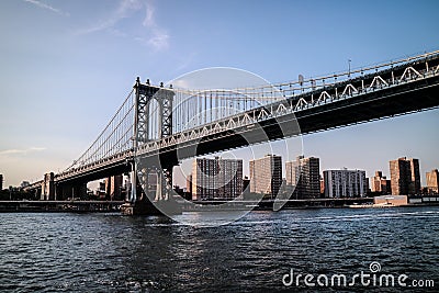 Manhattan bridge and Newyork city Stock Photo