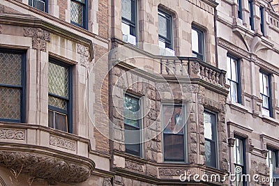 Manhattan brownstones Stock Photo