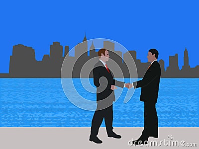 Manhattan business meeting Vector Illustration