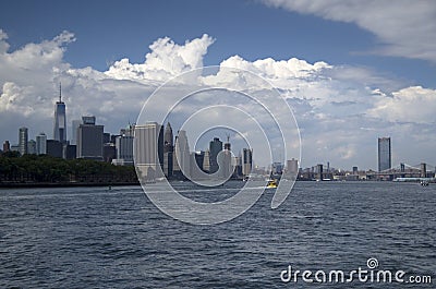 Manhattan and Hudson River view Editorial Stock Photo