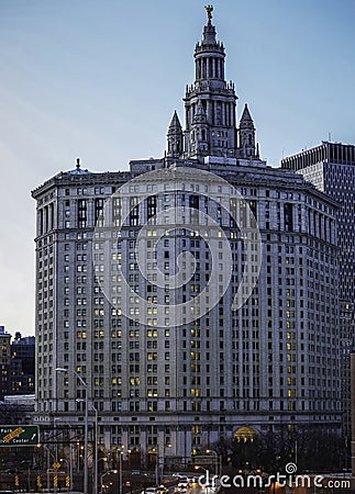 Manhattan Municipal Building Editorial Stock Photo