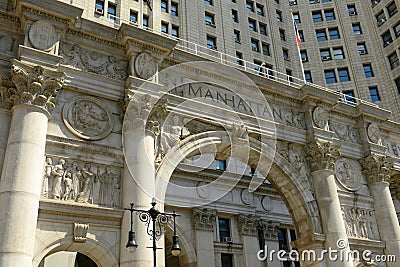 Manhattan Municipal Building in Manhattan, NYC Editorial Stock Photo