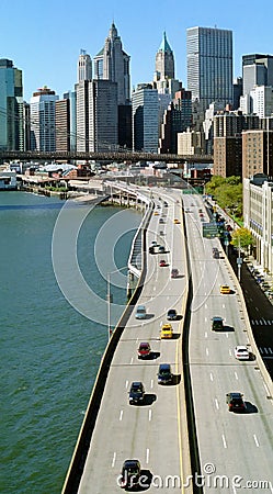 FDR Driveway, Manhattan, New York City USA Stock Photo