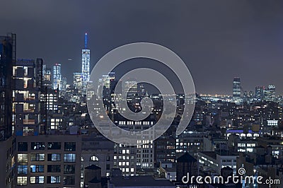 Manhattan New York City Rooftops Stock Photo